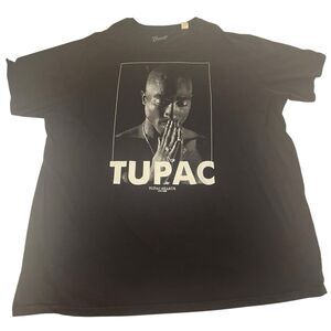 Bravado Tupac Shakur Rap Tee 5XLT Black Oversized Hip Hop Graphic T-Shirt
